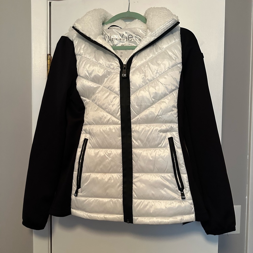 Calvin Klein White Quilted Jacket